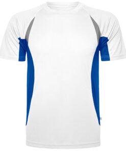 Männer Trikot – Vorderansicht in Weiß / Royal Blau