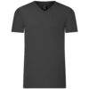 Männer V-Ausschnitt T-Shirt – Vorderansicht in Dunkelgrau